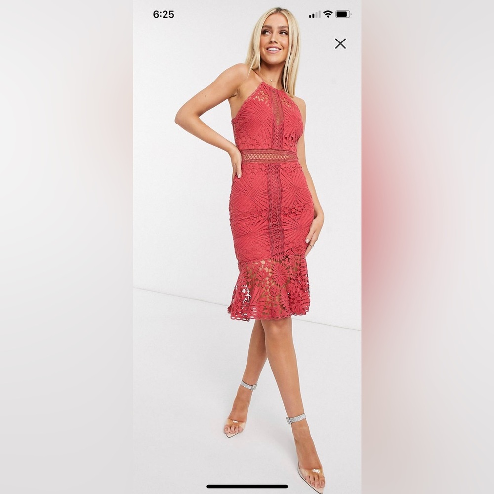 Love Triangle pencil dress in color Rose - Picture 13 of 13